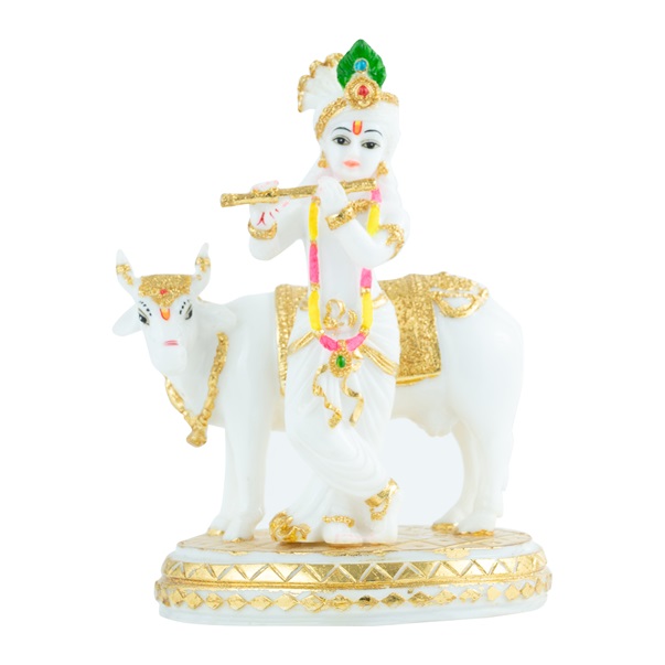 Lord Krishna with cow idol