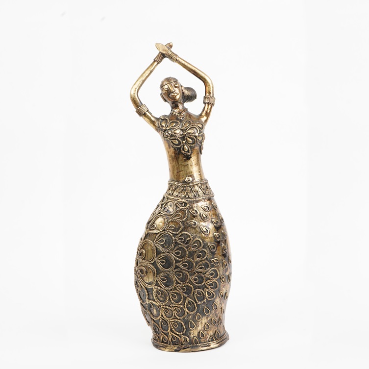 Dancing Tribal Lady-Brass