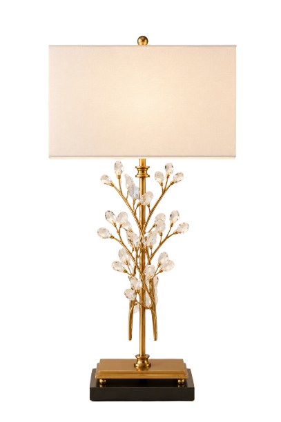 Metal & Crystal Table Lamp
