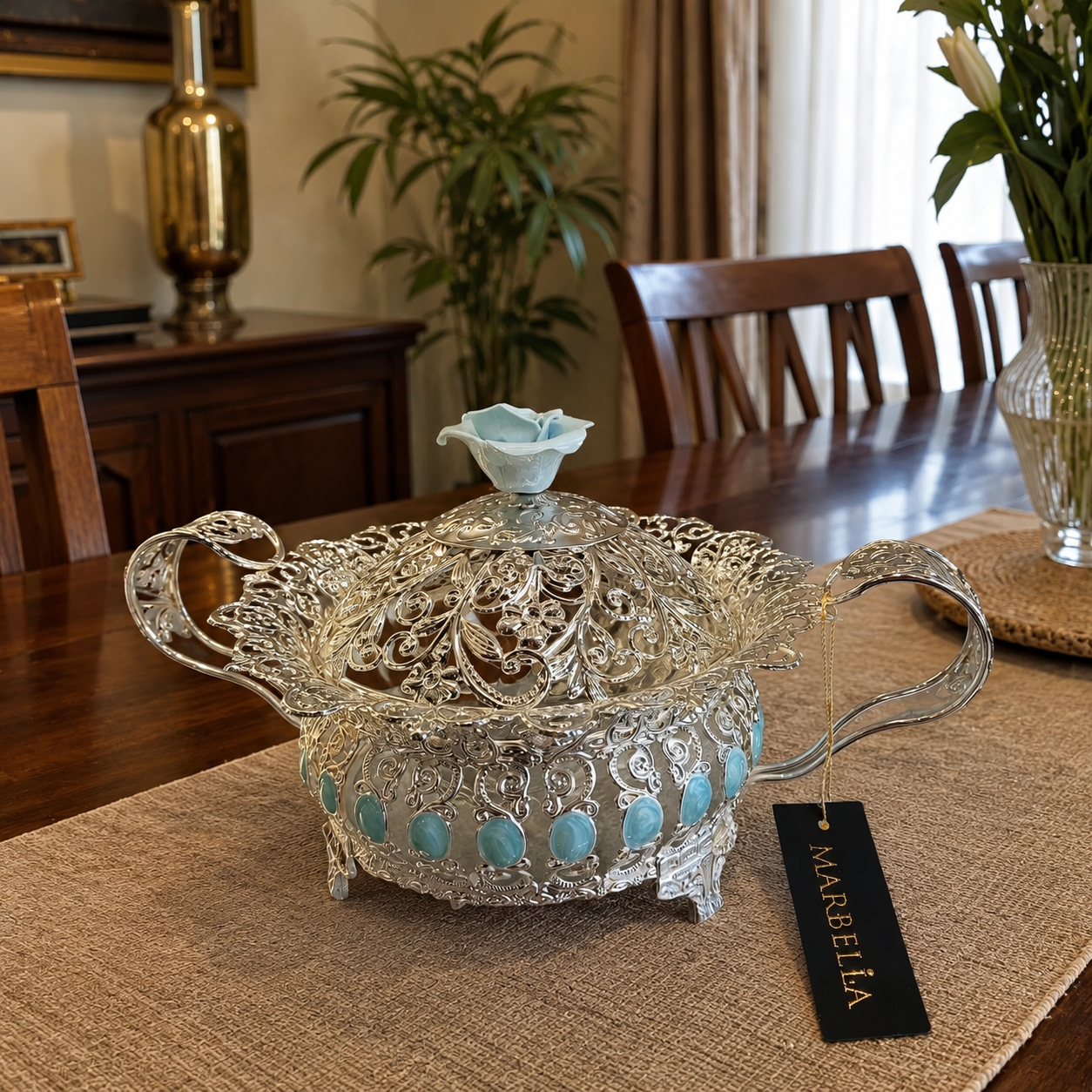 silver bowl